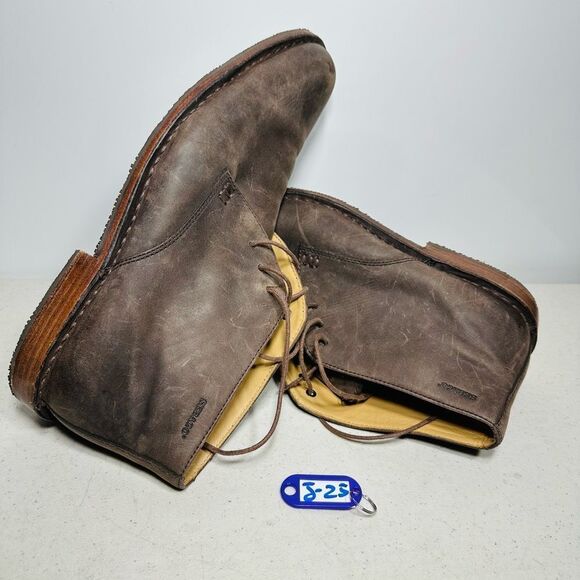 Sebago Tremont Mens Chukka Ankle Boots Smooth Aged Leather Dark Brown Size 9,5 - Picture 1 of 8